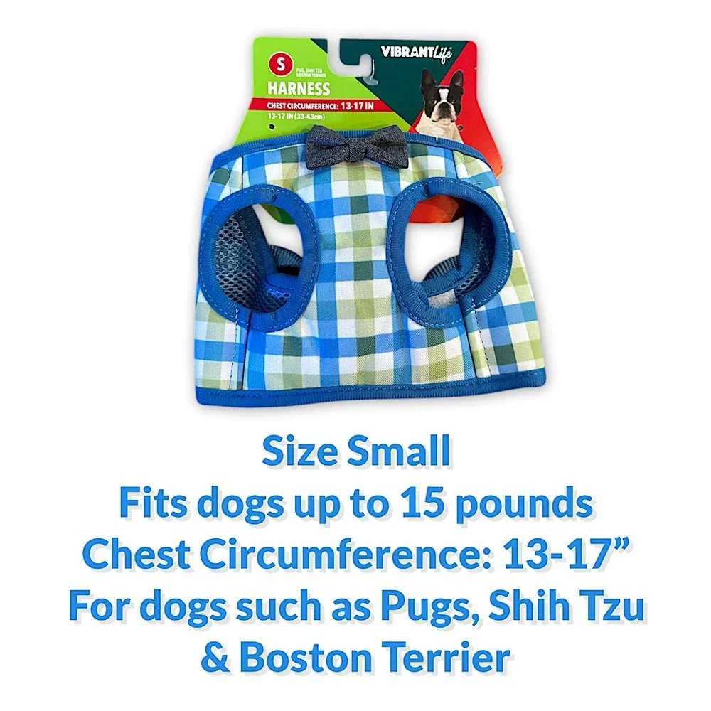Vibrant Life Dog Plaid Bow Tie Harness